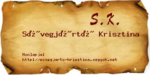 Sövegjártó Krisztina névjegykártya